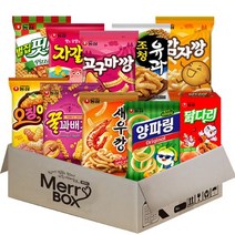 [메리박스] 농심 스낵세트 10종(새우깡+꿀꽈배기+오징어집+양파링+고구마깡+조청유과+벌집핏자+닭다리+감자깡+자갈치), 1세트