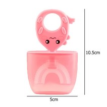 u자형 칫솔 어린이 유아 아기 아이들 360 도 실리콘 연약한 Teether 솔, [03] A