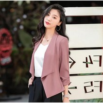 Momolatti 초봄 가을 여성 루즈핏 하프기장 날씬해 보이는 정장 자켓