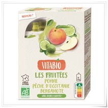 VITABIO Peach apple gourds from occitania bergamot 비타비오 복숭아 사과 조롱박 주스 120g 4개