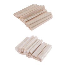 GHSHOP 60x 미완성 일반 발사 나무 라운드 스틱 맞춤못 막대 DIY 공예품, 다중, 활기 없는, 목재