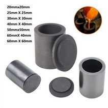 뚜껑이 있는 흑연 도가니 흑연 용광로 도가니 주조 용융 도구 7 사이즈 1 개, 0660mm X 60mm, 1개