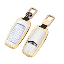 키에티 제네시스 GV80 알루미늄+TPU 스마트 키케이스, 화이트, 8버튼