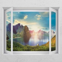 [바보사랑] 백두산천지풍경02_창문그림액자, 타입선택:D타입엘레강스실버