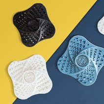 퍼니싱굿즈 흡착 클린 실리콘 배수구 거름망 하수구커버 머리카락필터 싱크대 세면대, 1개, 스카이블루