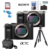 SONY 풀프레임 미러리스 알파 A7C바디+4K메모리+정품숄더백+보호필름+크리닝킷 풀패키지, 실버, 32G 패키지