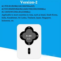 인터넷 공유기 원룸 kuwfi pocket 4g 라우터 150mbps 휴대용 모바일 wifi 핫스팟 무선 자동차 라우터 sim 카드 잠금 해제 범용 라우터 모뎀, 버전-2
