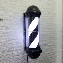 LED 미용실 싸인볼 회전간판 이발소 헤어샵 사인볼 바버샵 조명, 라지 블랙 70X23X30.PC 하드 LED