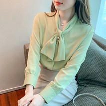 봄 라인 통학 셔츠 여 OL 디자인 감각 직장 코디 남방 여