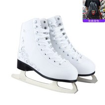 아이스 피겨 스케이팅 화 쇼트트랙 강습 핫 피겨스케이트 여성 시니어, 255, 화이트+배낭+날 커버