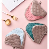 1+1 북유럽 패브릭 실리콘 냄비손잡이, 그린1+1