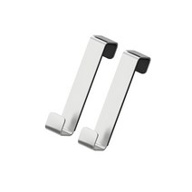 이케아 LILLANGEN릴롱엔 문걸이행거 스테인리스 2개입 인테리어 벽붙착 키보관 행거 수납, 개