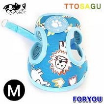 ForU119 지엠펫 또사구 동물원 하네스 블루 M 강아지 애견용품 애완용품 개줄 이름표