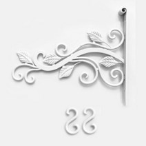 [KT알파쇼핑]넝쿨잎 걸이대 화이트 단조 돌출 간판 화면 걸이대, 태금상사 본상품선택