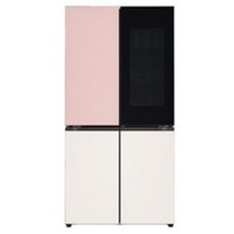 LG전자 LG오브제컬렉션 노크온 양문형 냉장고 핑크 베이지 M870GPB451 870L 방문설치, 핑크   블랙   화이트, M870GSM451