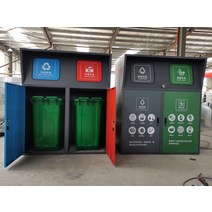 행사용 가구휴지통박스 쓰레기통수납장 재활용보관소 쓰레기 프라스틱 야외용 분리수거함 편의점 카페 휴지통가구, 120리터 휴지통