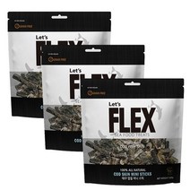 FLEX 대구껍질 미니스틱 500gx 3개 코드스킨 애견간식, 없음