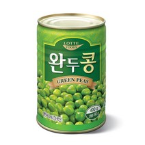 롯데 완두콩 캔 통조림 400g 음식 식자재 콩 중국집 콩밥 건강 간편한, 1개