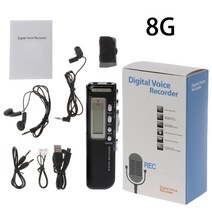 녹음기 전문 미니 usb 펜 디지털 오디오 음성 mp3 플레이어 딕터폰 보이스레코더, 8GB