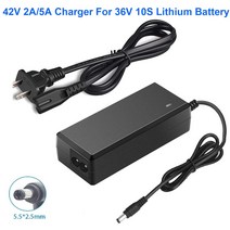 42V 2A 5A 호버 보드 1 프롱 충전기 36V Jetson Gotrax 스케이트 Go Scooter 용 Ebike 리튬 휠 전원, 02 42V 1.5A_02 US