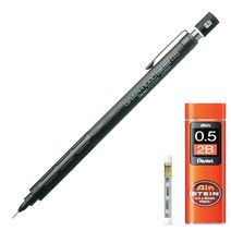 펜텔 샤프 그래프1000 PRO PG1005 + 아인 0.5 2B 샤프심 + 전용 지우개 세트, 1세트