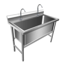 업소용 싱크대 스텐 걸레 개수대 2조 세정대 1200, 본품 100x60x80x30 (수전 2개)