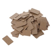 100pcs 크래프트 종이 기프트 카드 행 태그 쥬얼리 레이블 태그 공예 장식 2x3.3cm, 쇠가죽 채찍