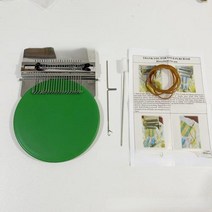 미싱기계 미니재봉기 소형재봉틀 가정용미싱 DIY 의류 재봉틀 청바지 꼬기 패치 기계 미니 베틀 멘더 수제 직조 뜨개질 세트 도구, Green 12 Pins, Green 12 Pins