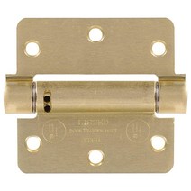 Hardware Essentials 852548 조절 가능한 0.6cm(1/4인치) 라운드 코너 새틴 황동 스프링 경첩 8.9cm(3-1/2인치) 117675