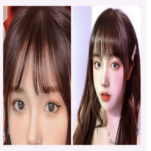 헤어증모술 정수리가발 2022여자단발스타일 중단발 인모 앞머리붙임머리 반가발 중년여성