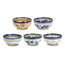 폴란드풍 도자기 국그릇 5P세트 대접 국그릇 식기세트