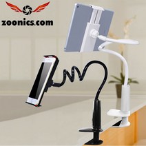 주닉스 ZNS-D84 스마트폰 책상 탁상 의자 침대 자바라 거치대, 1개, 블랙
