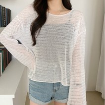 겟잇미 셍웨밋 루즈핏 봄 여성 그물 니트
