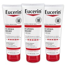유세린 릴리프 바디 크림 226g 3팩 Eucerin Eczema Relief Cream 8 oz. Tube (Pack of 3)