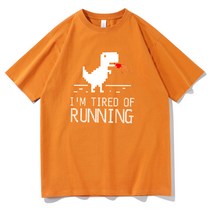아두이노 Frontend 프로그래머 셔츠 Chrome Dino Geek 해커 코더 선물 웹 개발자 Tshirt Mens Cotton Tee I, 06 Orange_07 4XL