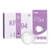 스마트클린 황사방역 마스크 KF94 대형 흰색 30매입, 30개, 1개입