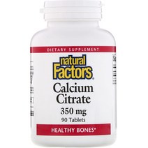 네추럴팩터스 칼슘 시트레이트 350mg 타블렛, 90개입, 1개