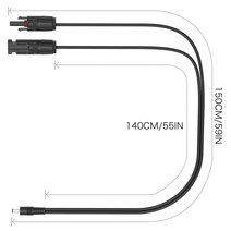파워뱅크 차박용 배터리 대용량 배터리 인산철 ALLPOWERS 태양 케이블 1.5M 16AWG 암 및 수 커넥터 포함 DC, 한개옵션0