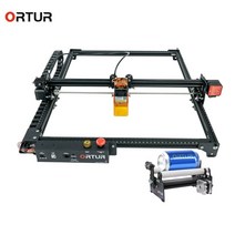레이저 각인기 미니 소형 가죽 마킹 ORTUR 레이저 조각 절단기 CNC 롤러 로타리 DIY 프린터 그레이 빙 도구, 04 OLM2-Pro-LU2-2 YRR