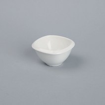 종지 미디움/스몰사이즈 도자기종지와 핑거푸드용 종지 업소용, M18_둥근사각입술종지, 1size