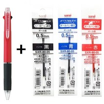 유니 제트스트림 3색유니 제트스트림 3색 볼펜 1개 + 리필심 3개, SXE3-400-05 레드(15) + 리필3개