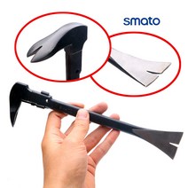 SMATO 인테리어빠루 250mm 무게 350g V형 미니 손빠루 못뽑기 미니빠루 인테리어 빠루 경량빠루 S바 에스바 댓고 뎃고 데꼬 데코 바라시 지렛대 철거 제거 맨홀 하수구 지랫대, 1개