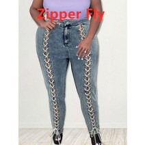 하체비만 바지 탄성 스노우 워시 캐주얼 스트레치 통큰바지 여성 특대사이즈 6XL이상