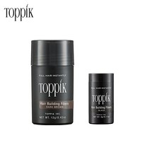 토픽 TOPPIK 어두운갈색 12g+3g 천연양모케라틴 흑채 증모제 펌프별매, 1개, 토픽 12g+3g 어두운갈색