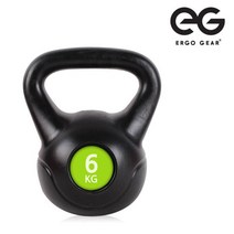 오와식스 EG 에르고기어 스윙운동 하체운동 전신운동 케틀벨 4kg 6kg 8kg 10kg 무게별 1개, 그린(6kg)