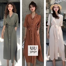 유유가가 여자 사이드 트임 원피스 슈트