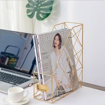 공간안애 철제 잡지꽃이 (매거진랙), 골드