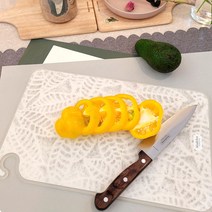 마들린 RPU 한지 항균도마 리프-W02 마들린 RPU 한지 항균도마 플라워-P01 위생 양면 캠핑 주방용품 주방도구 TPU, one칼라