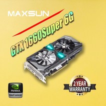 그래픽 카드 비디오 MAXSUN GNIDIA GeForce GTX1660 6G GTX1660Supre GTX1660TI 12Nm GDDR6 192Bit 호환, 04 GTX1660Super 6G, 04 GTX1660Super 6G