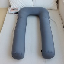 편안한 옆으로 안고 자는 U자 임산부 바디필로우 쿠션 베개 핫굿, 타일블루/타일블루